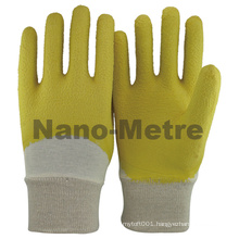 NMSAFETY interlock liner grip garden heavy duty latex safety work gloves